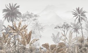 Tropical sepia wallpaper