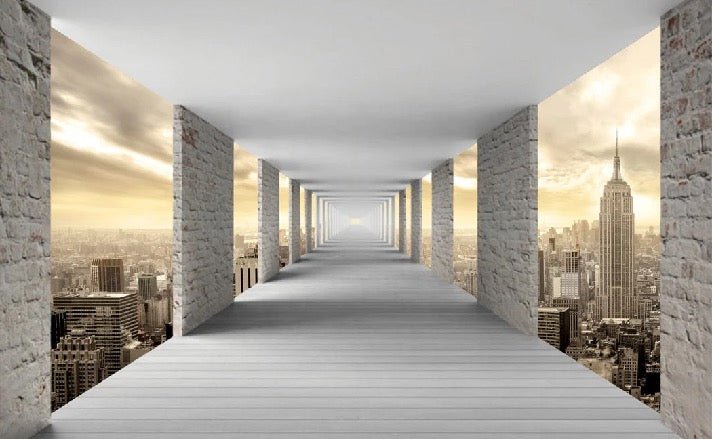 Trompe l'oeil wallpaper New York Hall