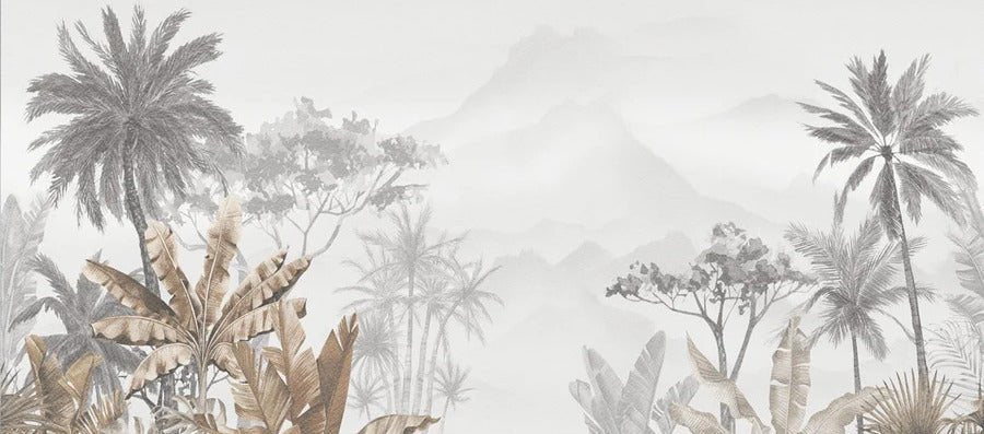 Tropical sepia wallpaper