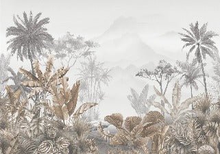 Tropical sepia wallpaper