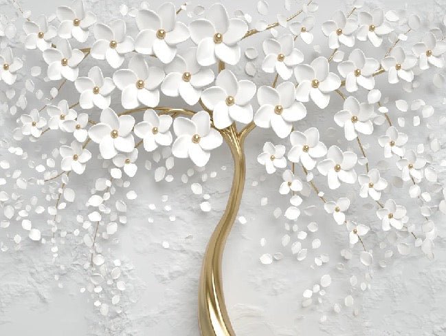 3D tree toilet wallpaper