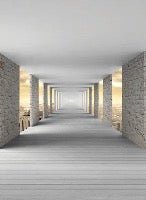 New York Hall trompe l'oeil wallpaper