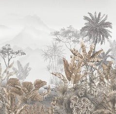 Tropical sepia wallpaper