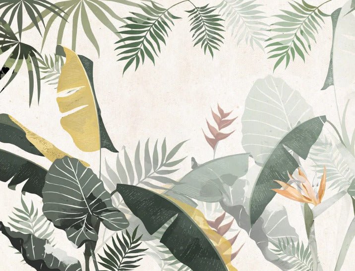 Yellow green custom-made wallpaper