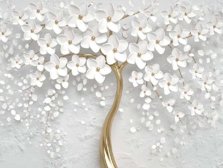 3D tree toilet wallpaper