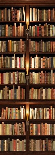 Authentique Bibliothèque trompe l'oeil wallpaper