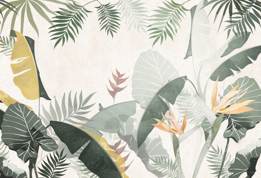 Yellow green custom-made wallpaper