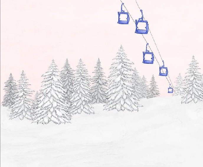 Cornflower gondola wallpaper