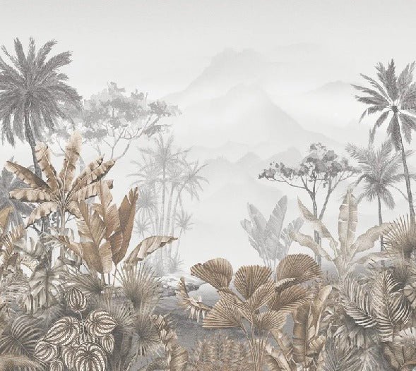 Tropical sepia wallpaper