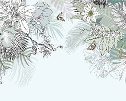 Papier peint tendance nature plante vert d'eau, XXL, tendance