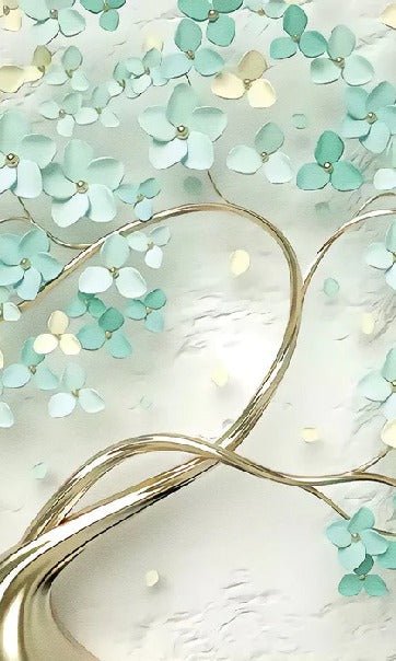 Tree 3D Vert Gold wallpaper