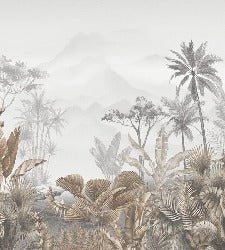 Tropical sepia wallpaper