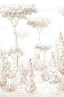 Sepia pinewood Roman-style wallpaper