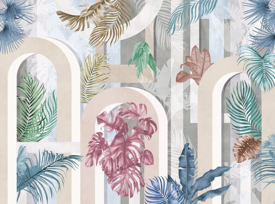 Colourful arch wallpaper