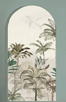 Lush green arches wallpaper