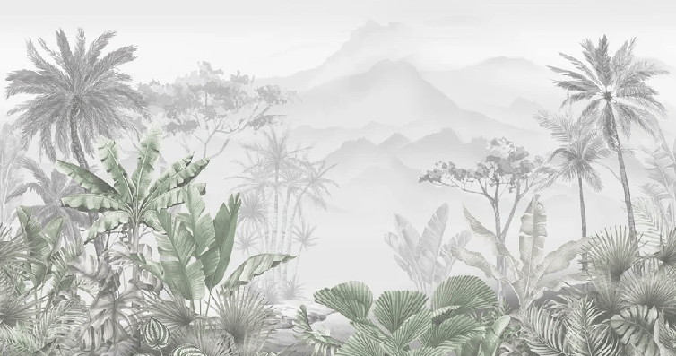 Green tropical trend wallpaper