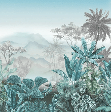 Tropical blue wallpaper