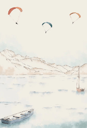 Annecy wallpaper, mountain peaks & art