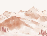 Papier peint montagne chaine des Aravis