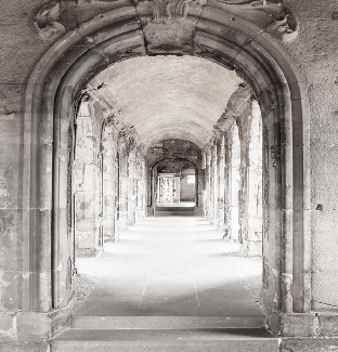 Trompe l'oeil wallpaper Parisian Marble Hallway
