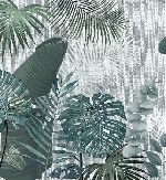 Jungle 2 bathroom wallpaper