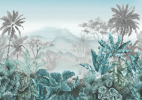 Tropical blue wallpaper