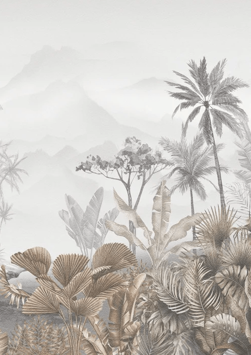Tropical sepia wallpaper