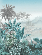 Tropical blue wallpaper