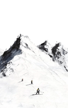 Papier peint ski alpinisme en montagne, XXL, tendance