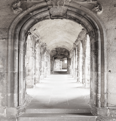 Trompe l'oeil Couloir Marbre Parisien wallpaper