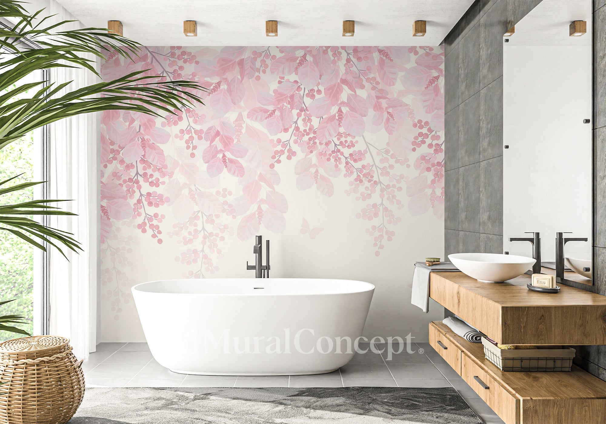 papier peint salle de bain acheter mural français