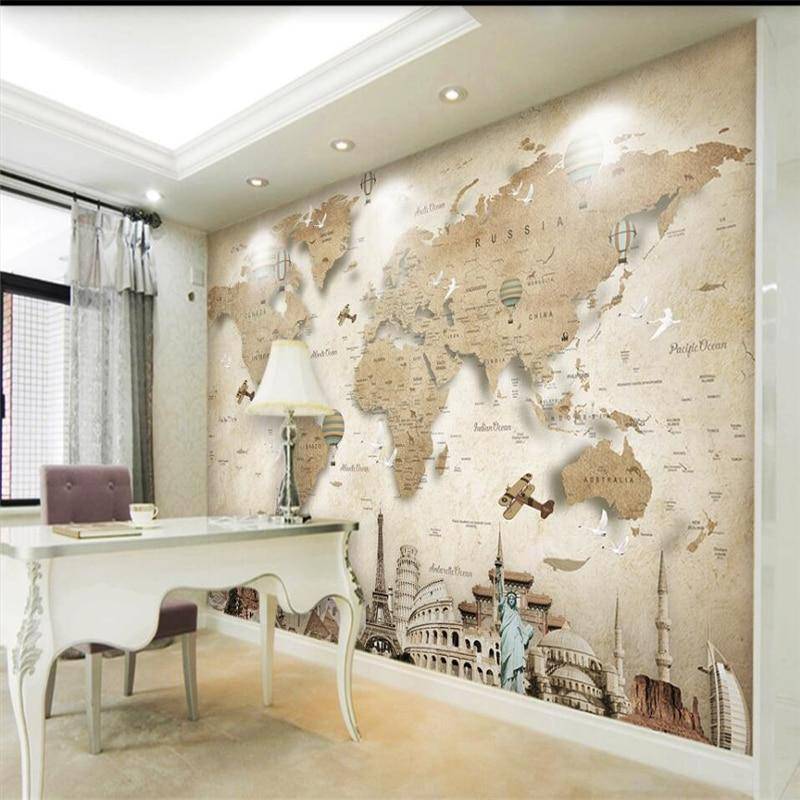 Papier peint World Vintage - papier peint sur mesure francais - muralconcept