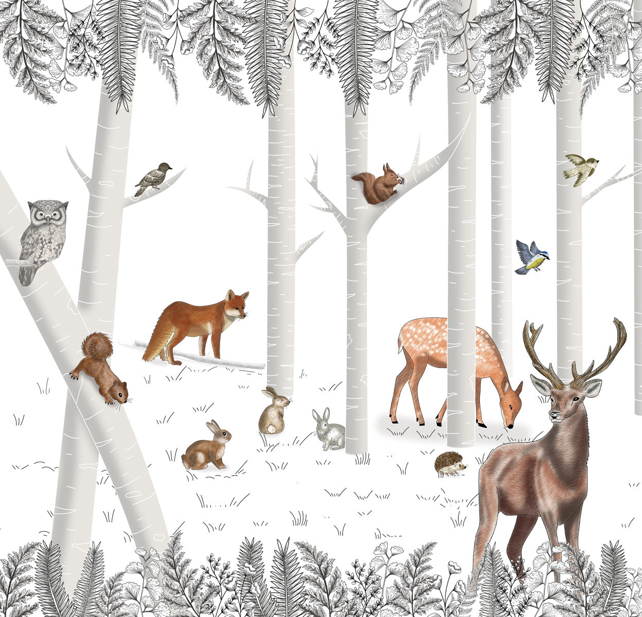 Papier peint mignon animaux