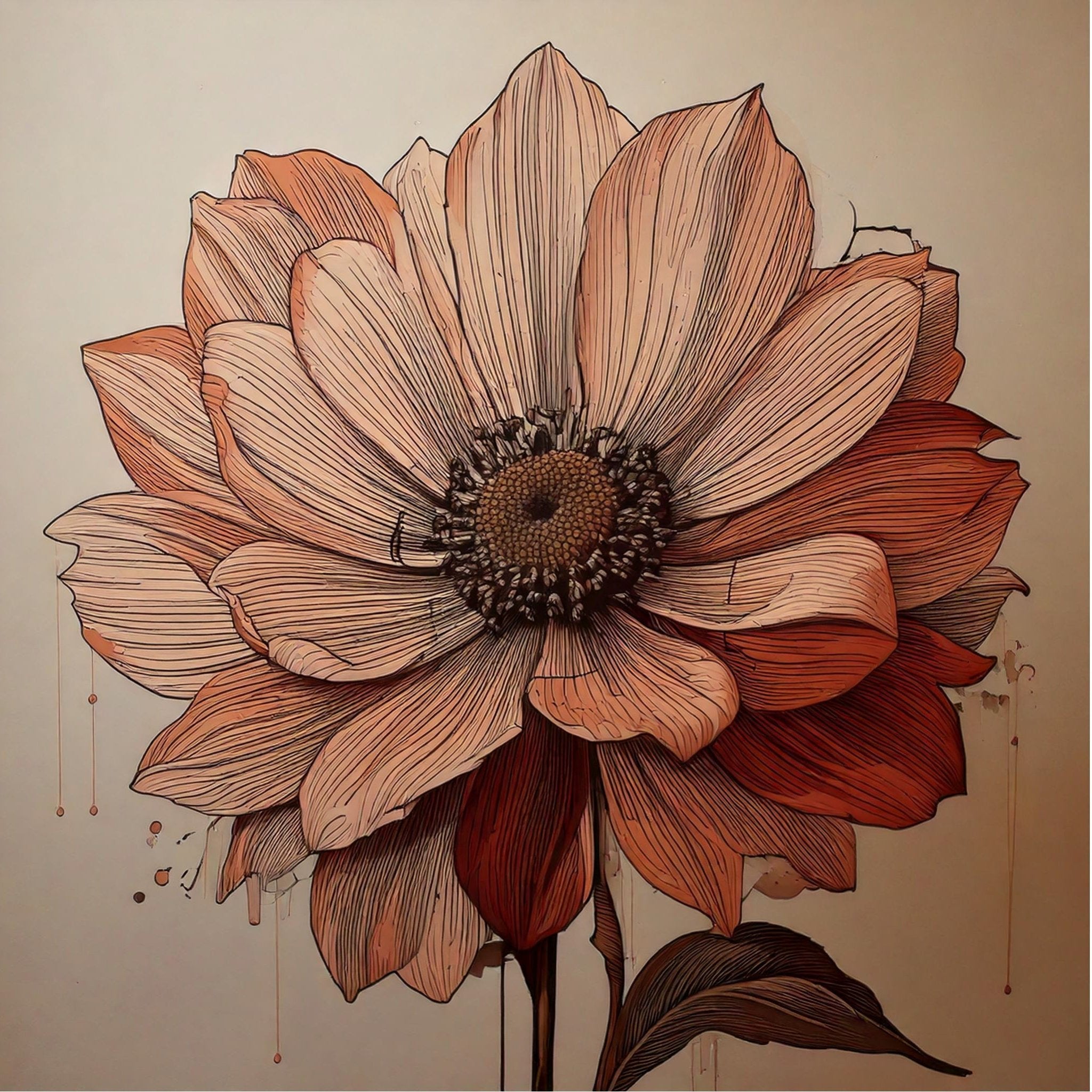 Papier peint Dessin et Gravure murale - Muralconcept