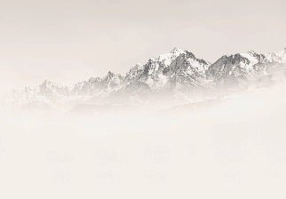 Mont Blanc in sepia mist wallpaper