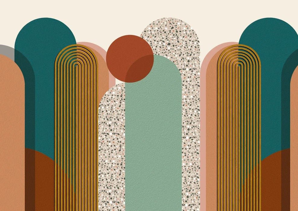 Art pop deco graphic trend wallpaper