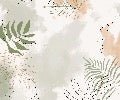 Panoramic vegetal watercolor wallpaper