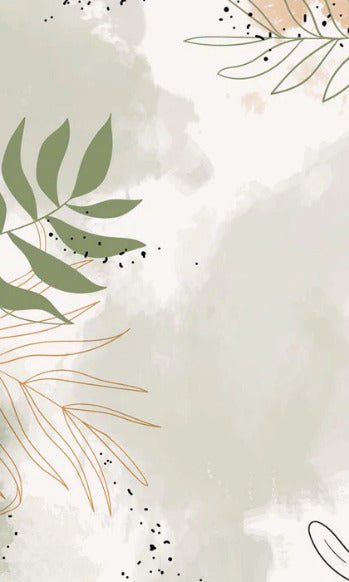 Panoramic vegetal watercolor wallpaper