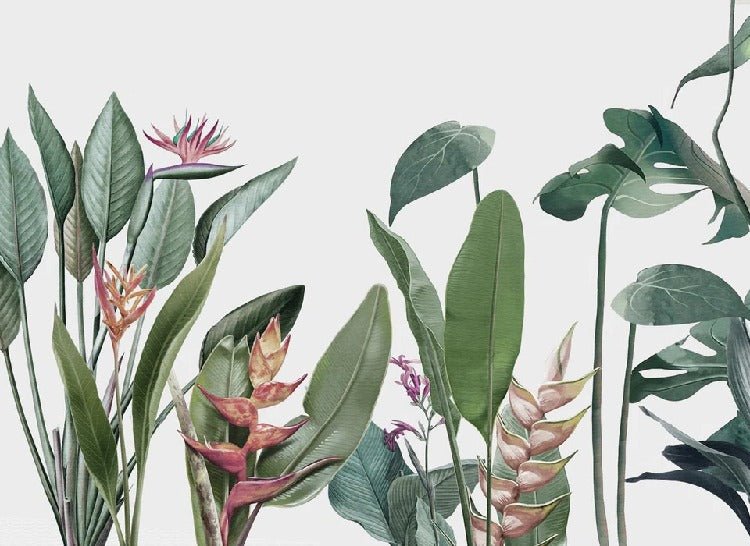 Panoramic wallpaper Tropical greenery