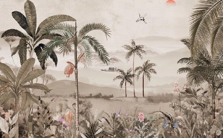 Papier peint l'art de la jungle peint, XXL, tendance