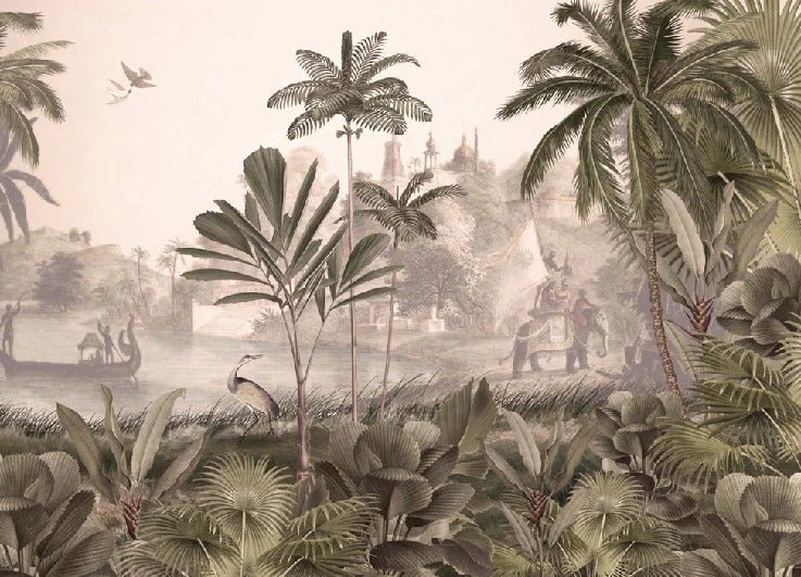 Jungle Haven Leopard Wallpaper