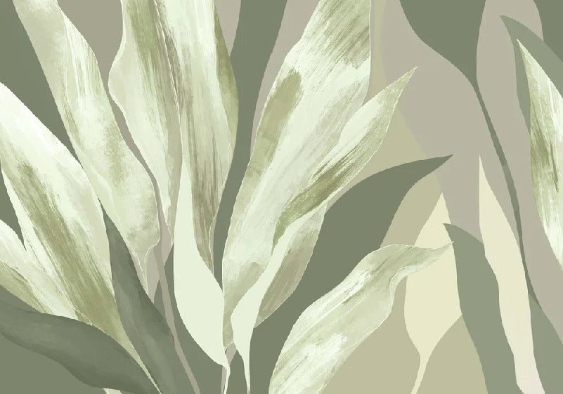 Green fabric wallpaper