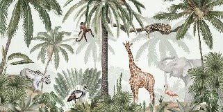 Children's wallpaper peaceful jungle