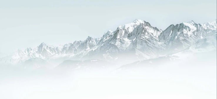 Mont Blanc in the blue mist wallpaper