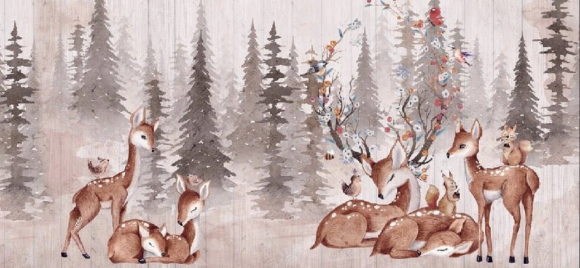 Children's bedroom wallpaper douces biches