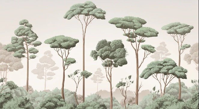 Pine forest breeze wallpaper