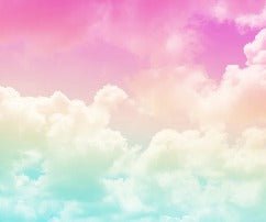 Trendy pink and blue cloud wallpaper