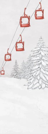 Red mountain cable car wallpaper