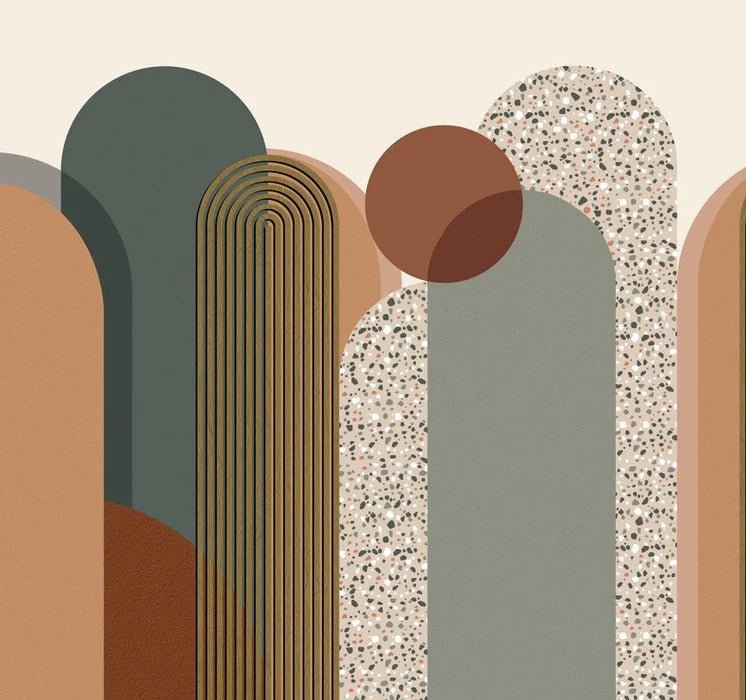 Art deco graphic office wallpaper