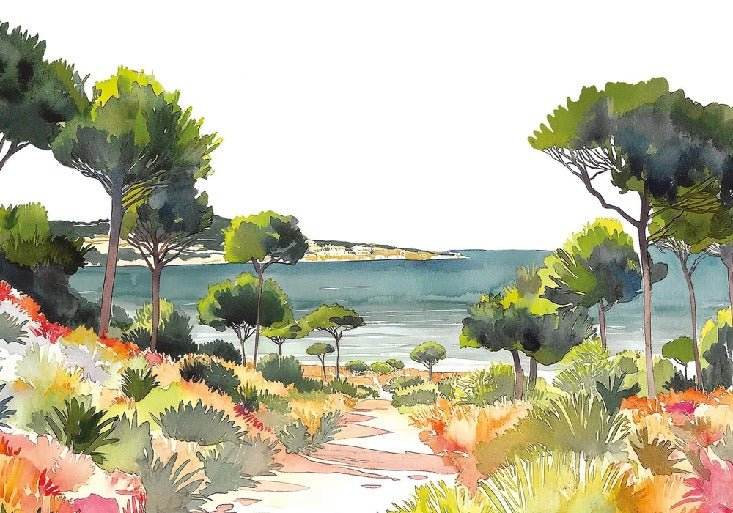 Panoramic summer air wallpaper